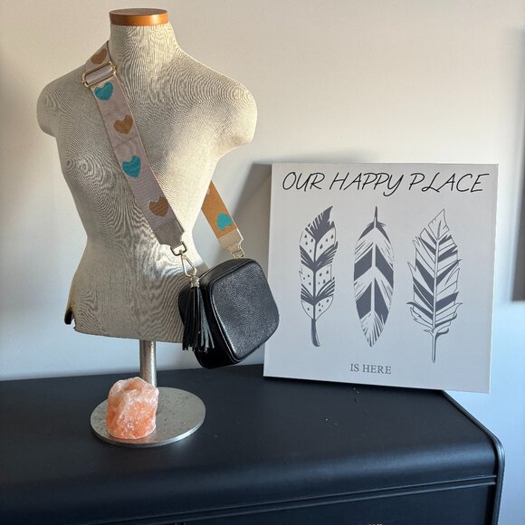 Purse Strap Brought in Rome - Made in Italy with leather on each end - BNWT - Picture 1 of 7